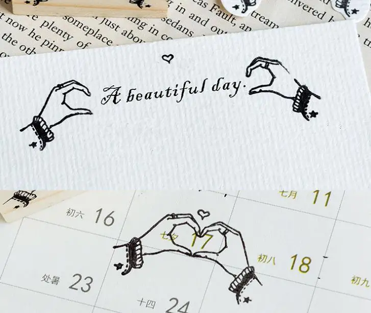 Деревянный штамп 1 шт. креативная жесткая фигурка деревянный искусственное