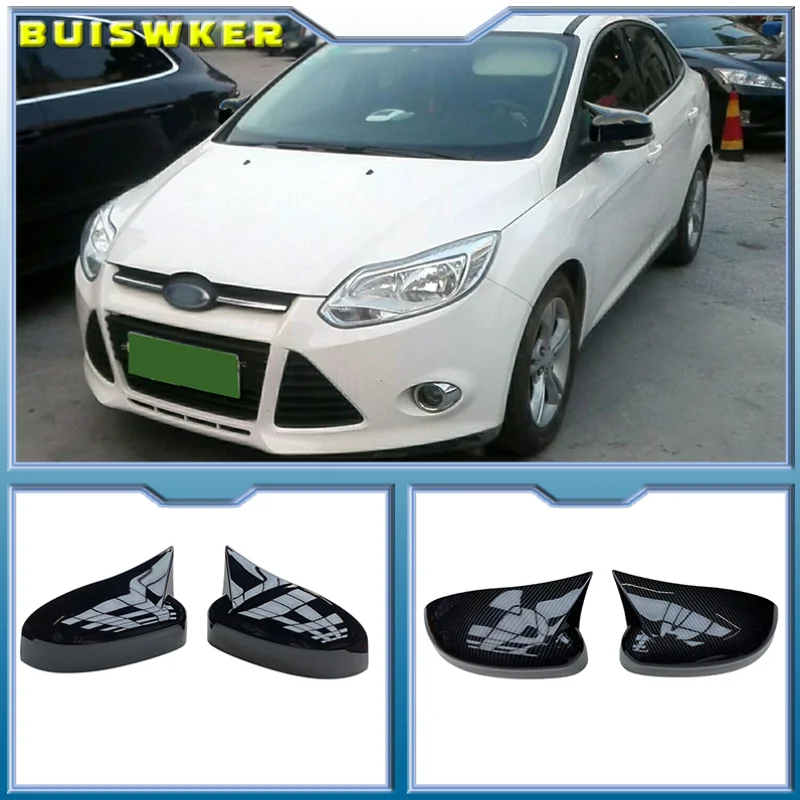 

Rearview Mirror Cap Wing Side Mirror Cover Fit for FORD FOCUS 2011,2012,2013,2014, Car Accessories Replacement