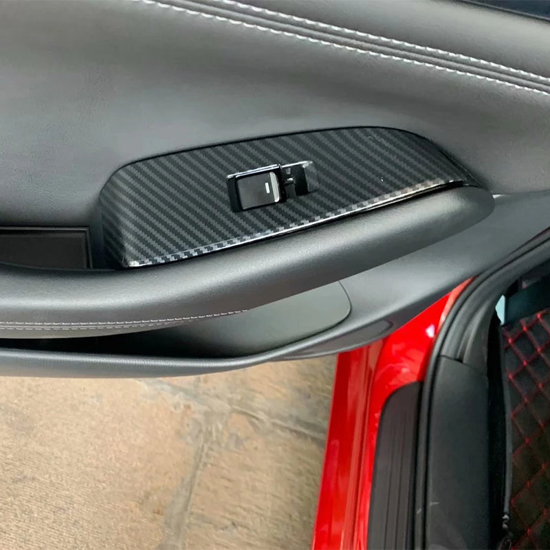 ABS 4pcs Door Armrest Window Lift Button Control Panel Cover Trim Inner For Mazda 6 Atenza 2019 2020 Accessories | Автомобили и