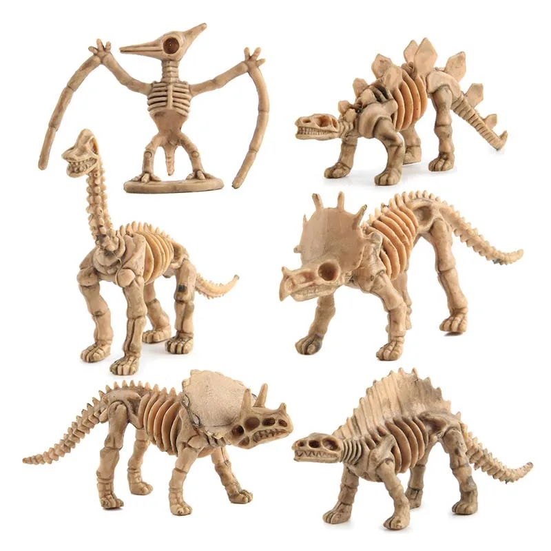 12 шт. пластиковые модели динозавров имитация Реалистичного скелета динозавры