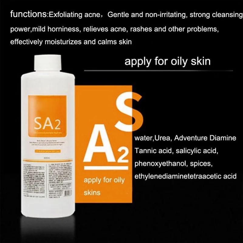  AS1 SA2 AO3 Aqua Peeling Solution 400ml Hydra Dermabrasion Face Clean Facial Cleansing Blackhead Export Liquid Beauty Salon | Красота и