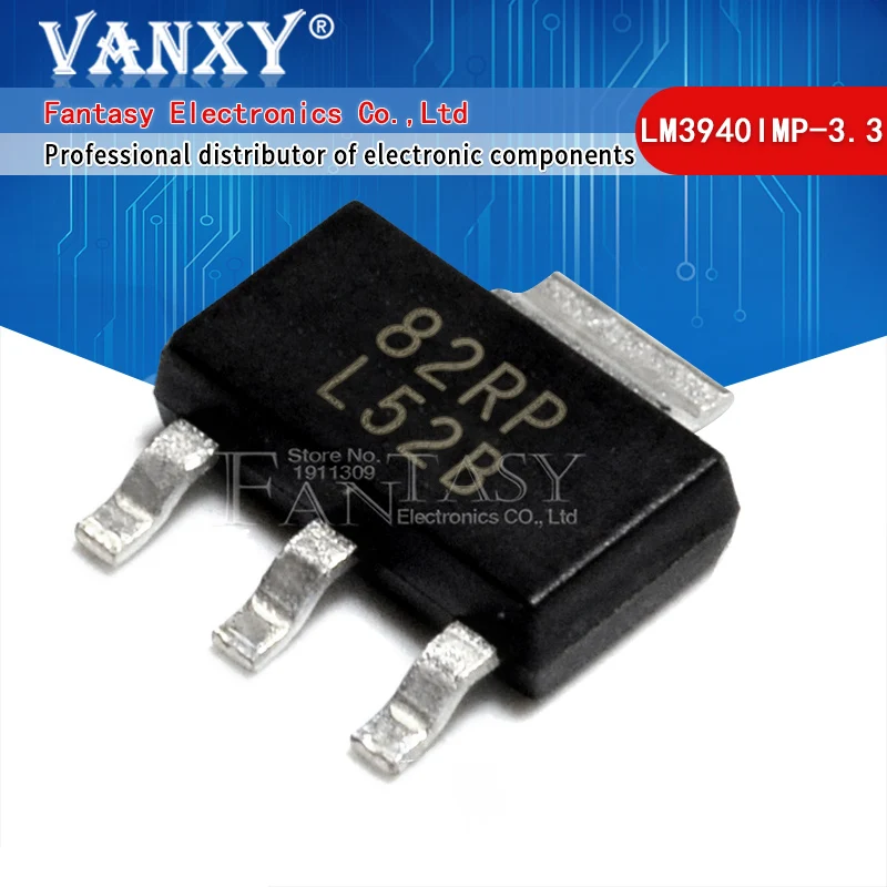 10 шт., новинка, оригинальный IC, SOT-223 L52B, L52B, LM3940, 3,3 В, LM3940IMP, SMD, A3AB