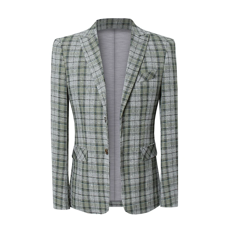 

2019 New Stripe Rear Double Cut Suit Mens Jacket Size 4XL 5XL Male Single-breasted Blazers Coat Slim Fit Men Dress Suit Jackets