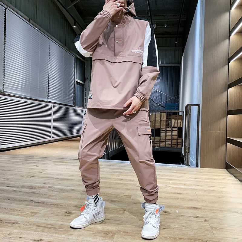 

Hoodies Jackets + Pants Set Male Sweat Suit Casual Tracksuit Set Men Fashion 2021 Sportswear Suits Spring Autumn Two Pieces