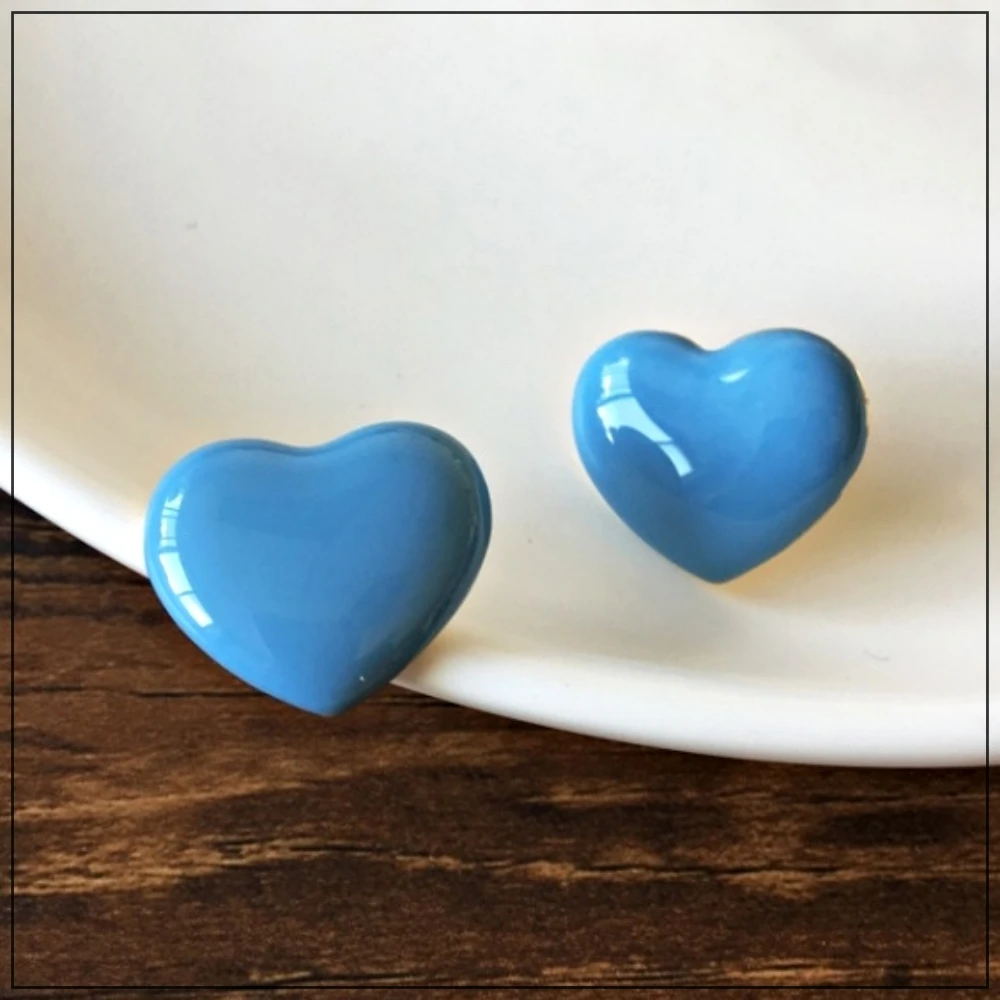 LANIWOO Винтажные серьги гвоздики в форме сердца 2021 новые милые модные ювелирные