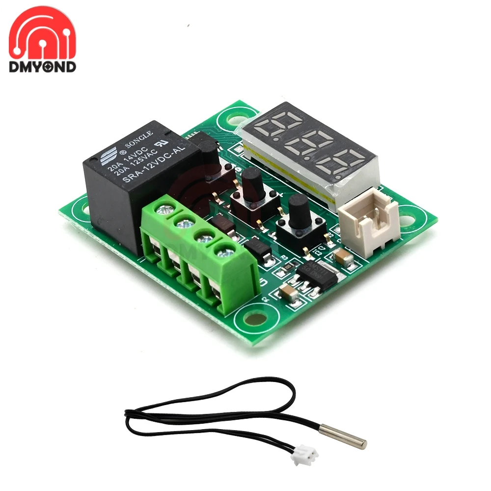 

100pcs Heat Cool Temp Thermostat Temperature Control Switch with NTC Sensor W1209 Digital Temperature Controller for Incubator