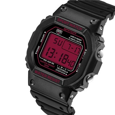 Три более чем Функциональные электронные часы мужские и женские наручные