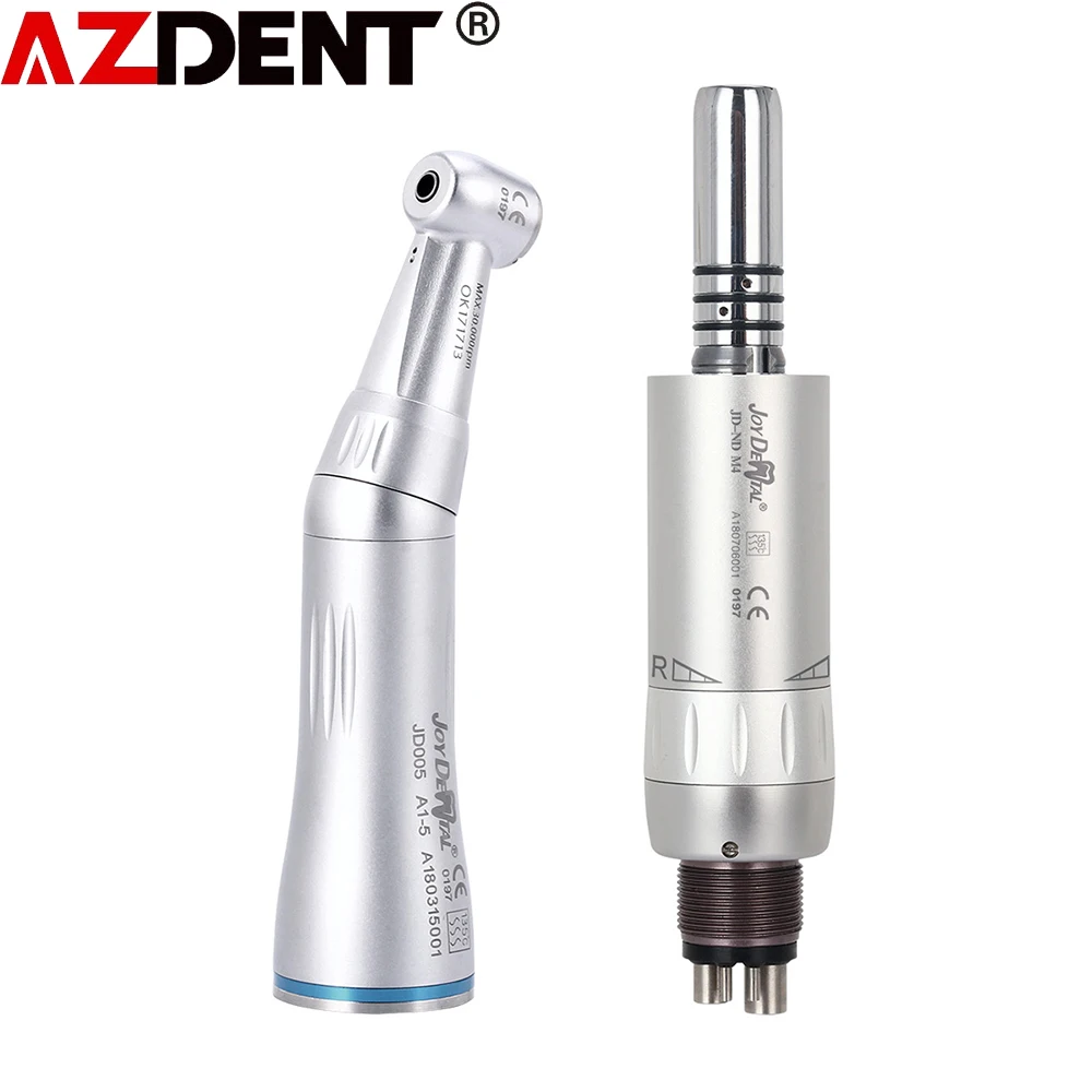 AZDENT Dental Internal Water Contra Angle Press Button Low Speed Handpiece 4 Hole Motor Bur Applicable Φ2.334-2.355mm | Красота и