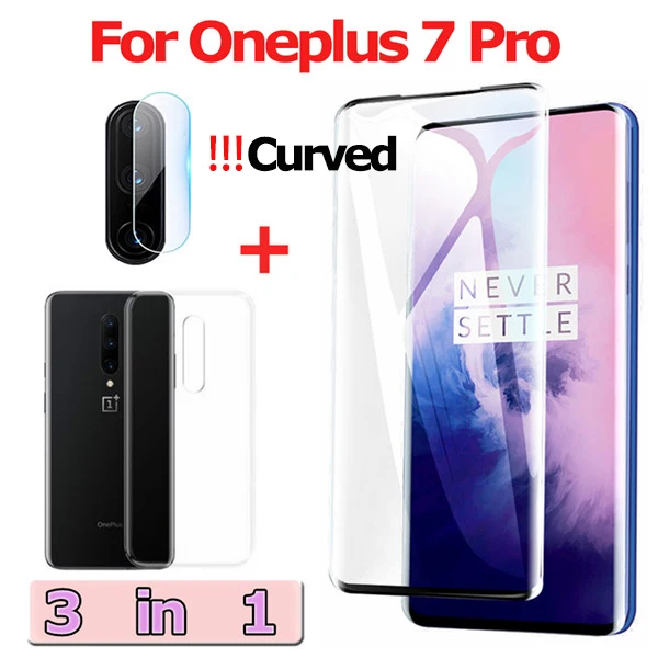 Oneplus 7 Pro 3-in-1 3-в-1 закаленное cтекло Oneplus 7 Pro 7Pro kамера cтекло One Plus 7 Pro защитное cтекло на Oneplus 7Pro закаленное стекло на ван плас 7 про защитное cтекло для ВанПлюс 7 Про закаленное стекло One Plus 7 Pro 7Pro glass - Цвет: Oneplus 7 Pro 3-in-1