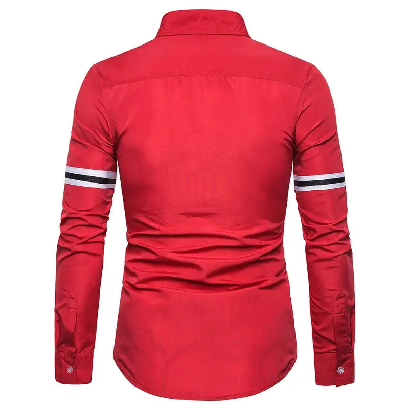 Осенняя Новая Европейская и американская мужская рубашка с длинными рукавами