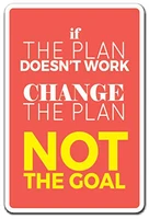 if the plan doesnt work metal sign metal plaque 12x8 inches