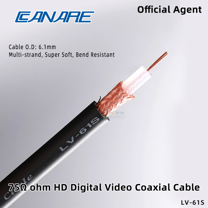 Цифровой коаксиальный видеокабель CANARE 50 75Ω ohm BNC HD 3G 4K HD-SDI камера видеонаблюдения