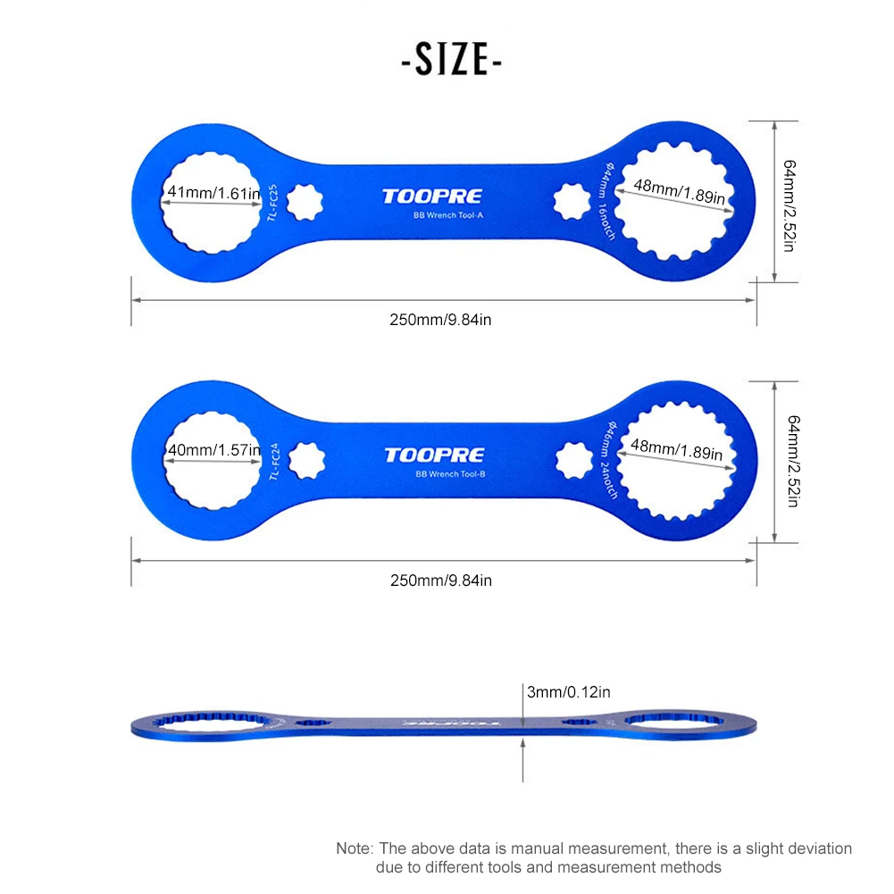 

Bike Bottom Bracket Installation Tools Spanner Bicycle Bb Repair Wrench for DUB/BB51/BB52/BB70/BB71bBR60/MT800/RS 500/MT500 etc.