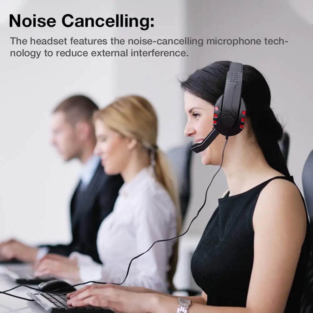 

Wired Headphones for SONY PS3 PS4 PC Games USB Headset Computer Headphones with Microphone Noise Cancelling Headset Lightweight