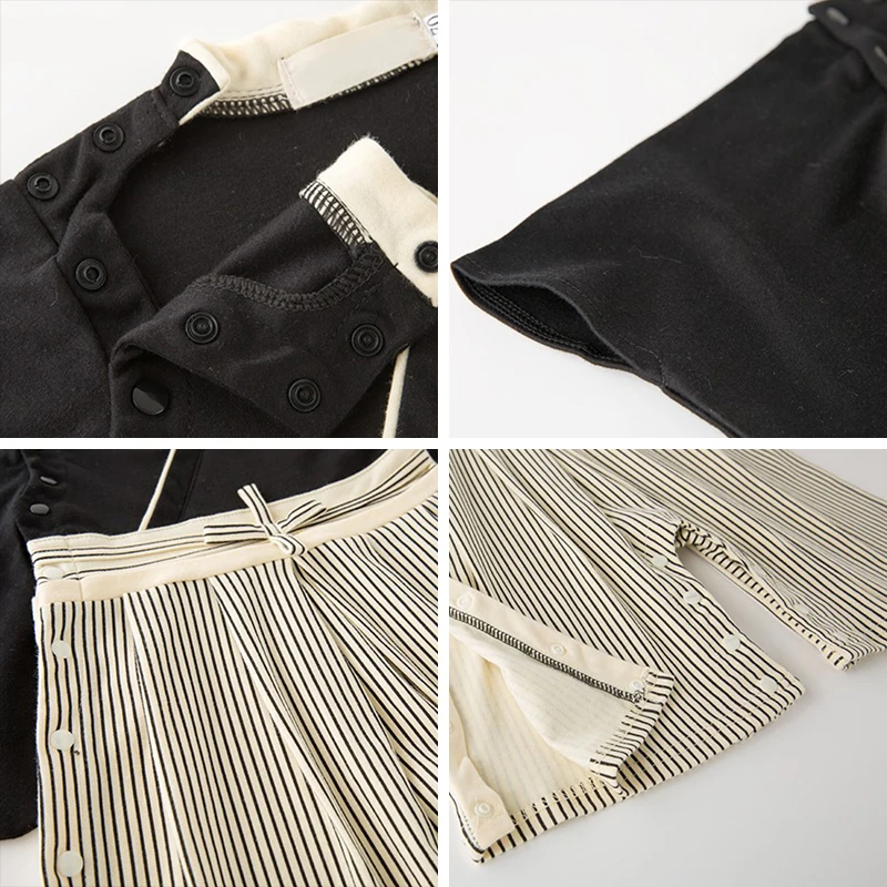 

Baby Boys Rompers 2021 New Spring Autumn Newborn Boys Toddler Baby Striped Cotton Jumpsuits Single Breasted Japanese Kimono 2-6Y