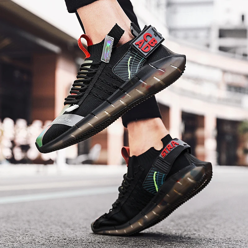 

Men Sneakers Running Shoes Unisex Lightweight Soft Mesh Breathable Thick Bottom Air Cushion Couple Sports Shoes Zapatillas Mujer