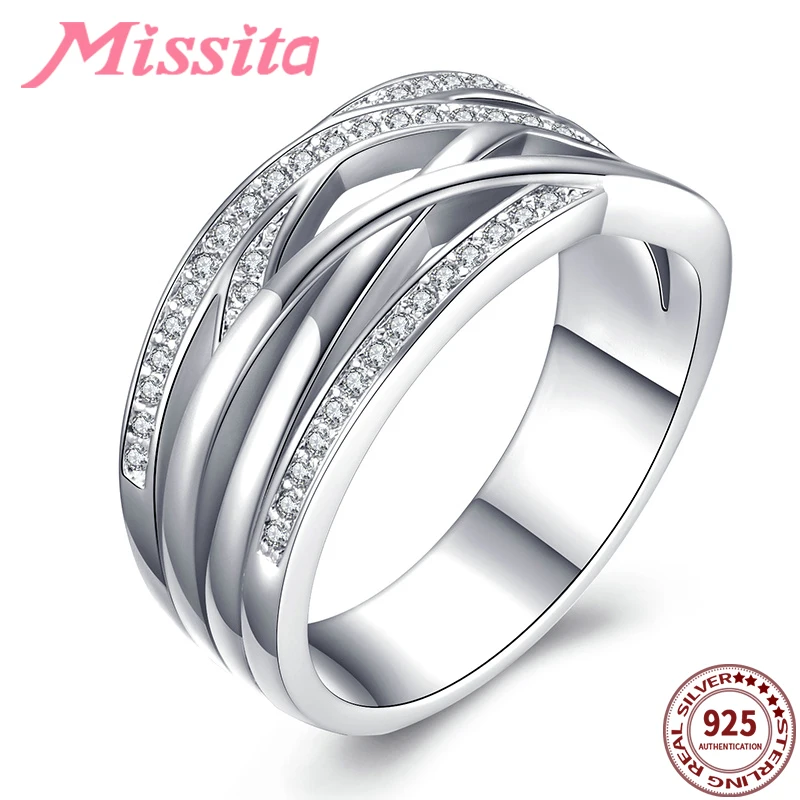 MISSITA 100% новинка 2019 модные шикарные скрученные полые кольца для женщин свадебный