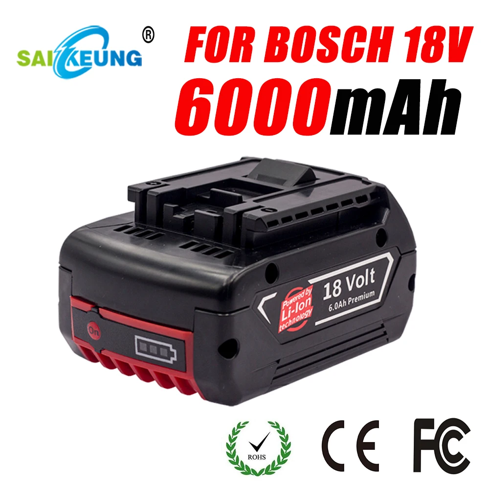 

Аккумулятор SAIKEUNG 18 в, 100% Ач, совместим с оригинальным профессиональным аккумулятором Bosch 18 в, BAT609, BAT610, BAT618, BAT619