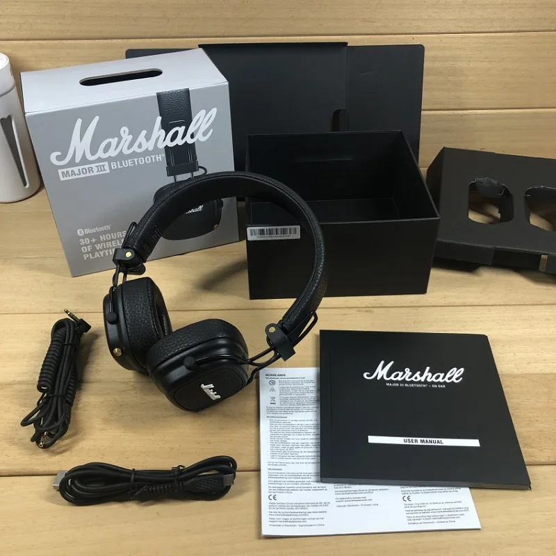 marshall major iii bluetooth wireless headphones earphones deep bass foldable sport gaming headset rock bass noise cancelling free global shipping