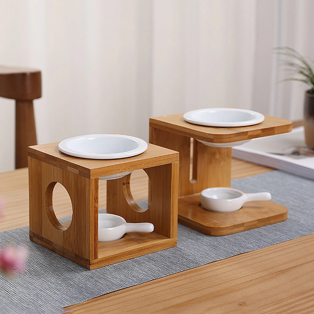 Деревянный подсвечник для чая ароматическая горелка эфирного масла