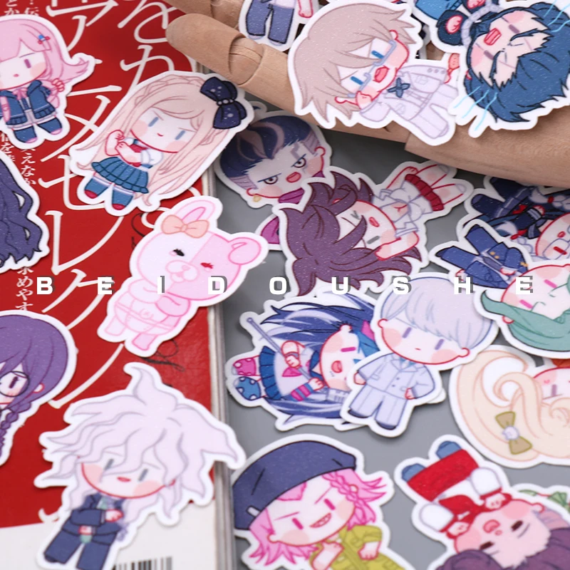 

Danganronpa: Trigger Happy Havoc Nagito Komaeda милые блестящие наклейки для холодильника и багажа наклейки для телефона «сделай сам» скрапбукинга