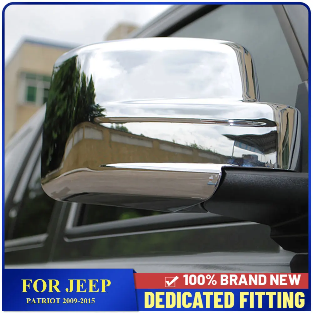 

Fit For Jeep Patriot 2009 to 2015 ABS Chrome Car Side Door Rearview Mirror Frame Cover Auto Accessories
