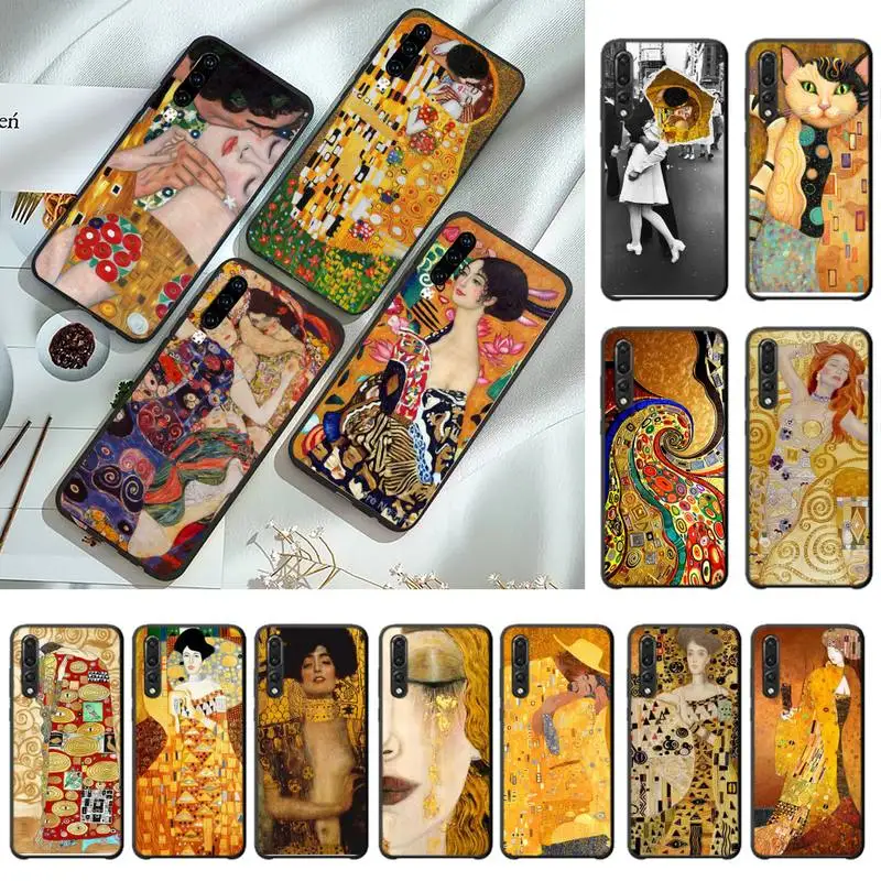 

gustav klimt the kiss lady klimt Phone Case For Huawei P20 lite P40 lite mate 10 P20 pro P smart 2019 Y7 P30 lite Fundas Coque