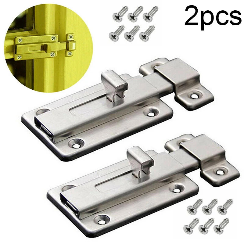 Silver Door Latch Lock Bolt Furniture Bathrooms Bedrooms Cabinet Cupboard | Обустройство дома