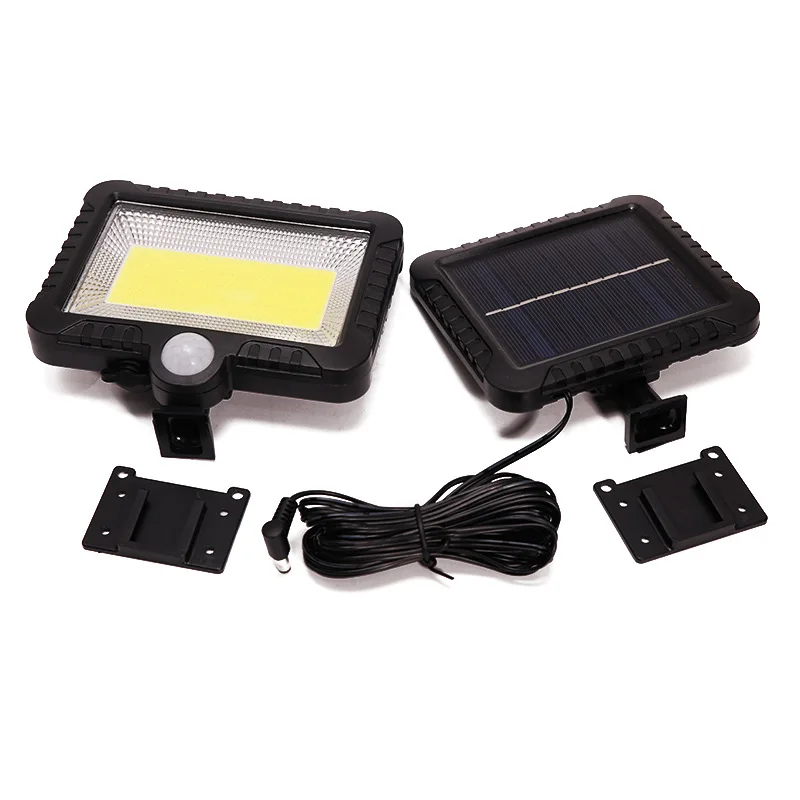 

COB 100 LEDs Solar Lamp Sun Power Wall Lights PIR Sensor Light Waterproof Outdoor Solar Garden Lights For Industrial Lighting
