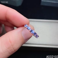 kjjeaxcmy fine jewelry 925 sterling silver inlaid natural tanzanite new girl fresh simple chinese style gem ring support check