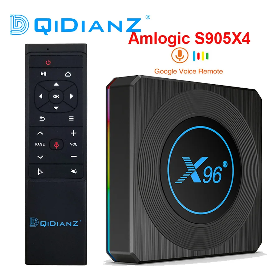 

ТВ-приставка DQiDianZ X96 X4 S905X4, Android 11, Bluetooth, 8K, медиа-плеер, 2,4 ГГц и телефон, двойной Wi-Fi, RGB-подсветка, ТВ-приставка