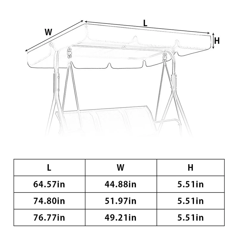 

Garden Swing Canopy Top Cover Outdoor Waterproof Swing Chair Hammock Roof Canopy Swing Chair Replacement Canopy