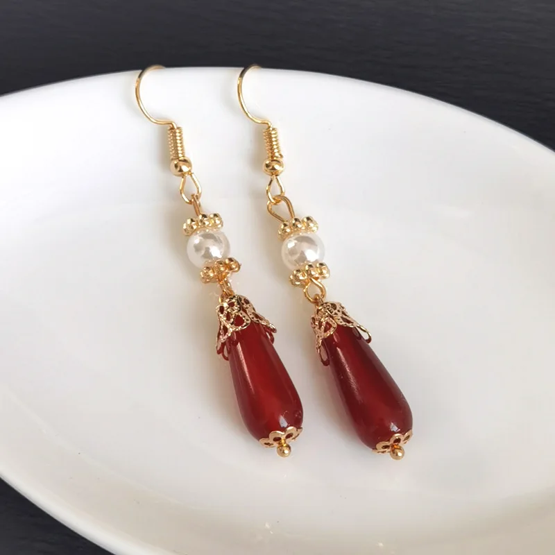 

Chinese Retro Style Hanfu Cheongsam Long Tassel Earring Party Bride Accessory