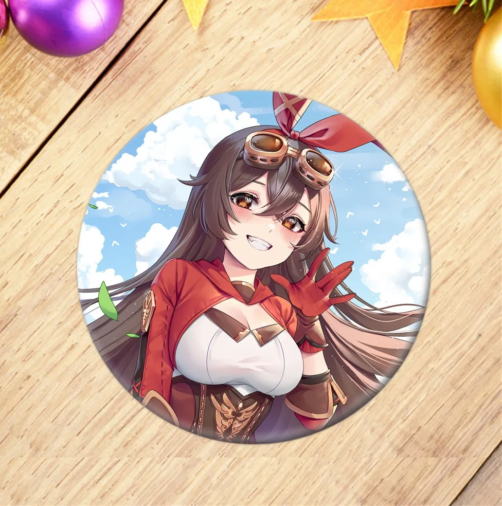 Металлические значки Genshin Impact в ассортименте