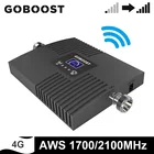 GOBOOST Band 4, однодиапазонный ретранслятор сотовой связи FDD LTE AWS 1700 2100 МГц, усилитель сигнала 65 дБ, Мобильный усилитель сигнала 4g