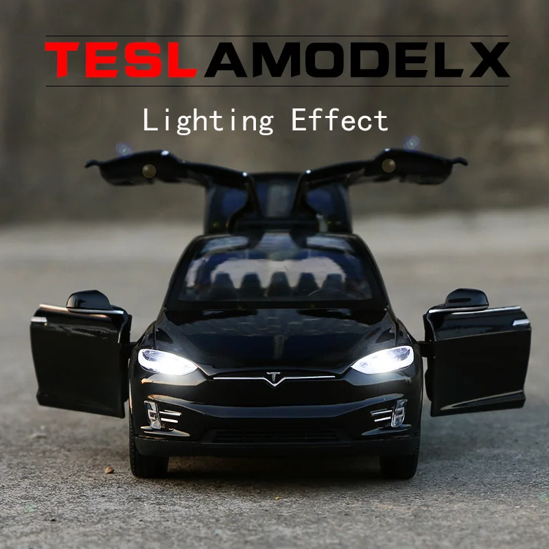 Новинка 2020 модель автомобиля из сплава 1:32 Tesla X металлические Литые игрушечные