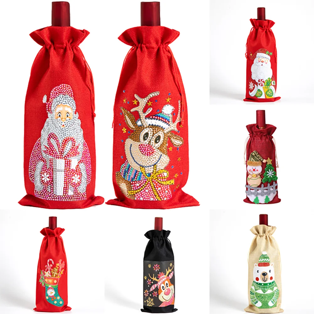 

Christmas Wine Bottle Cover Merry Christmas Decorations for Home 2021 Natal Christmas Ornaments Xmas Gifts Happy New Year 2022
