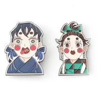 c1053 anime icons manga demon slayer badge cool cute enamel pins custom brooches lapel jewelry friends kids gift