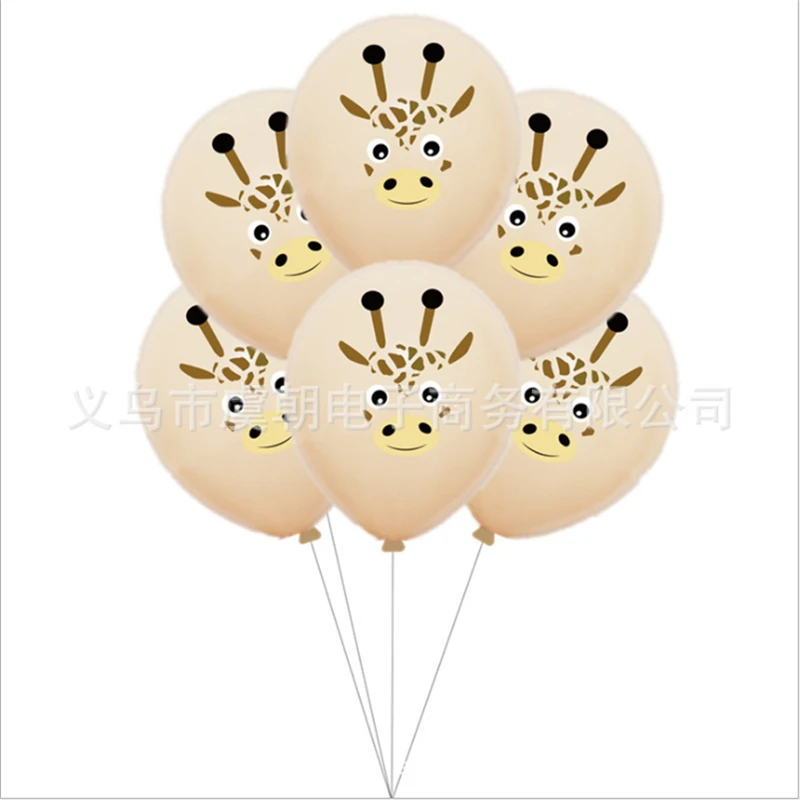 Новые Вечерние воздушные шары с изображением лесных животных Детские Декорации