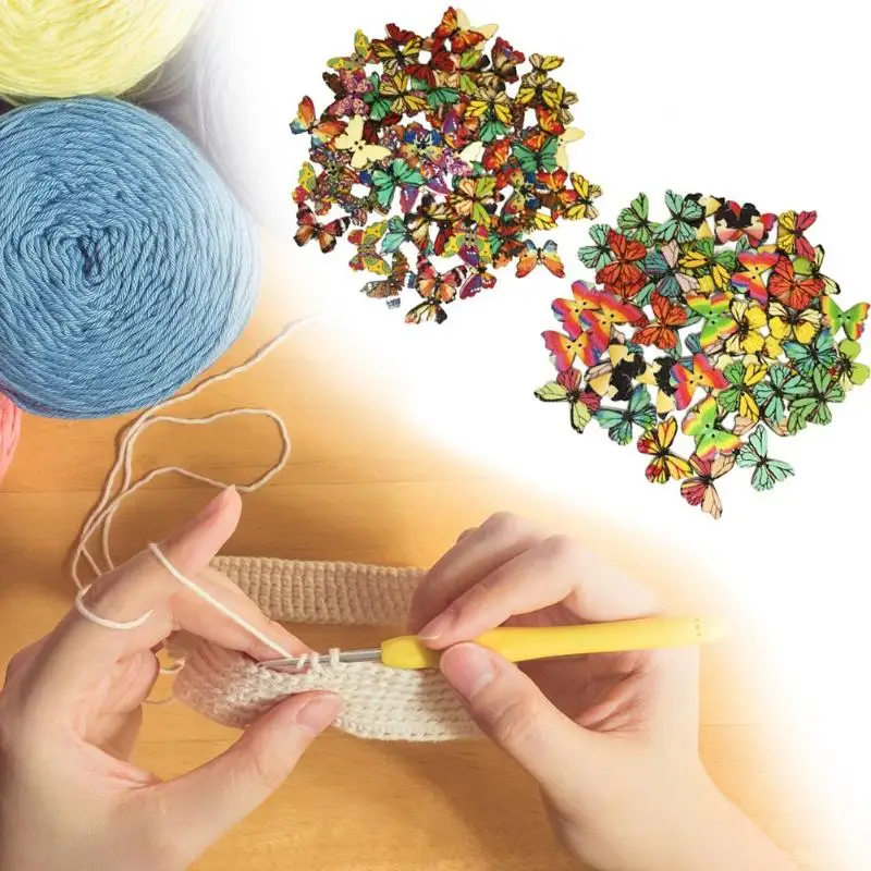 50 шт. деревянные пуговицы в стиле ретро|Пуговицы| |