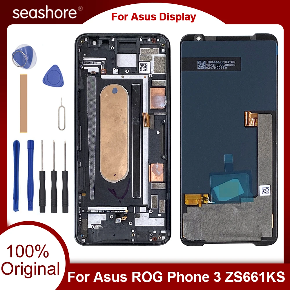 Pantalla t&aacute;ctil Original para ASUS ROG Phone 3 ZS661KS, digitalizador de pantalla LCD, pieza de repuesto I003D-0
