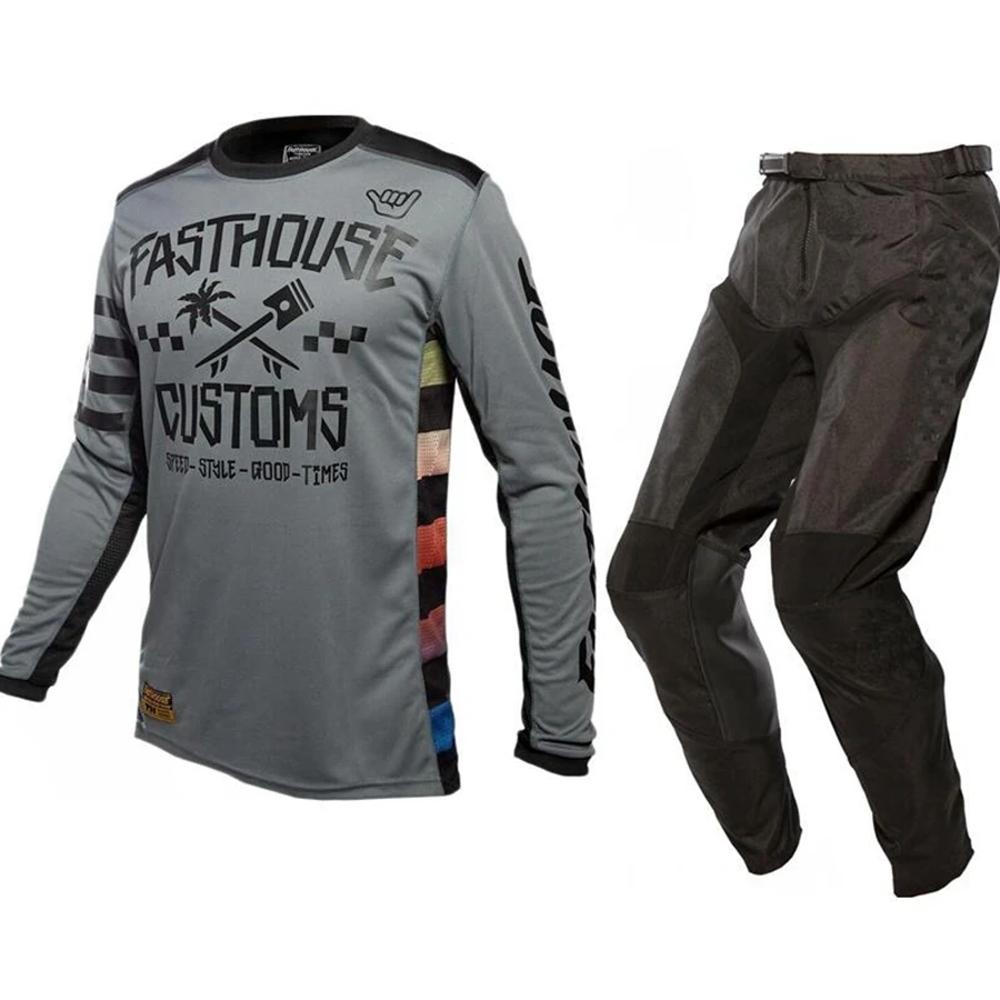 

DH MX Shirts 2021 Bicycle riding Gear Fasthouse Motocross Jersey Cycling Tops MTB RBX Long Sleeve Jersey and Cycling trousers