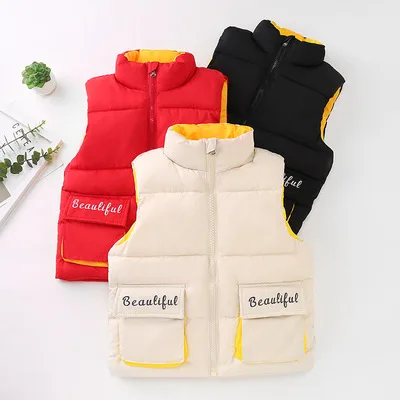 2021 осень зима Новое поступление для мальчиков и девочек хлопковый жилет с