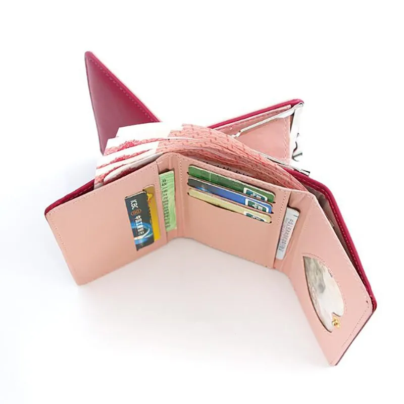 

Fashion Brand Leather Purse Women Wallets Buckle Love Female Letters Purse Card Bag For Women Short Wallet Coin Purse