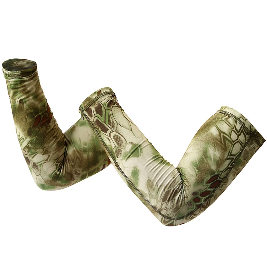 3PCs Python 3D Camouflage Print Arm Sleeves Military Uniform Accessories Sun Screen Protection Tattoo Cycling Elastic Sleeves