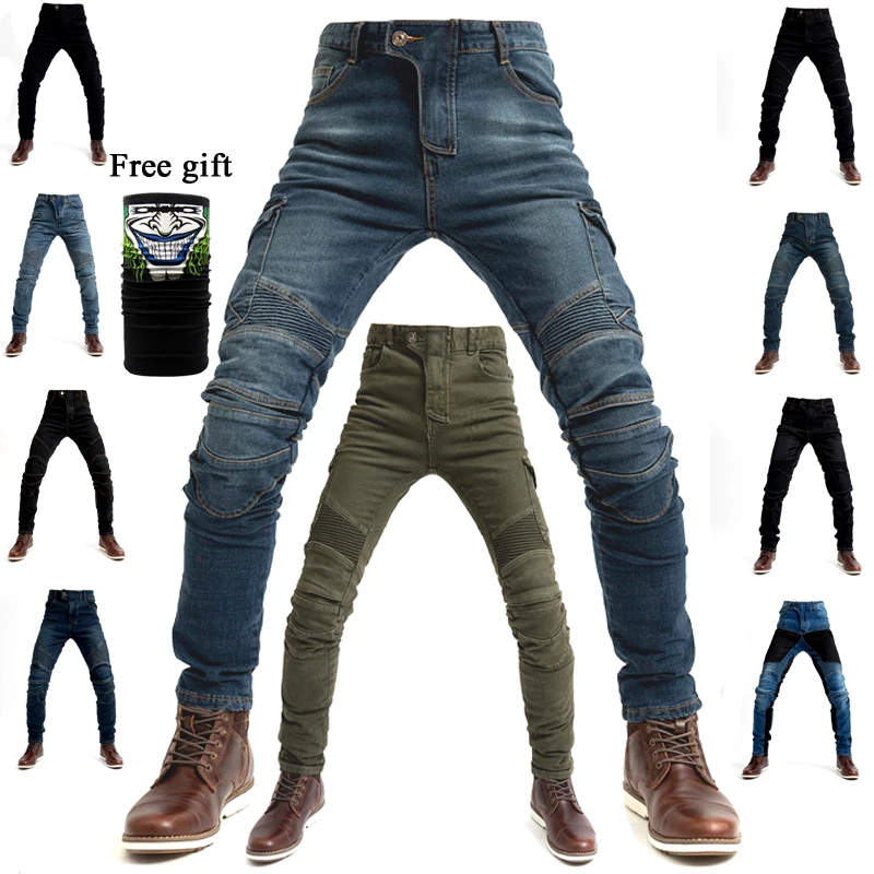 Мужские мотоциклетные джинсы Классическая версия брюки для езды на автомобиле