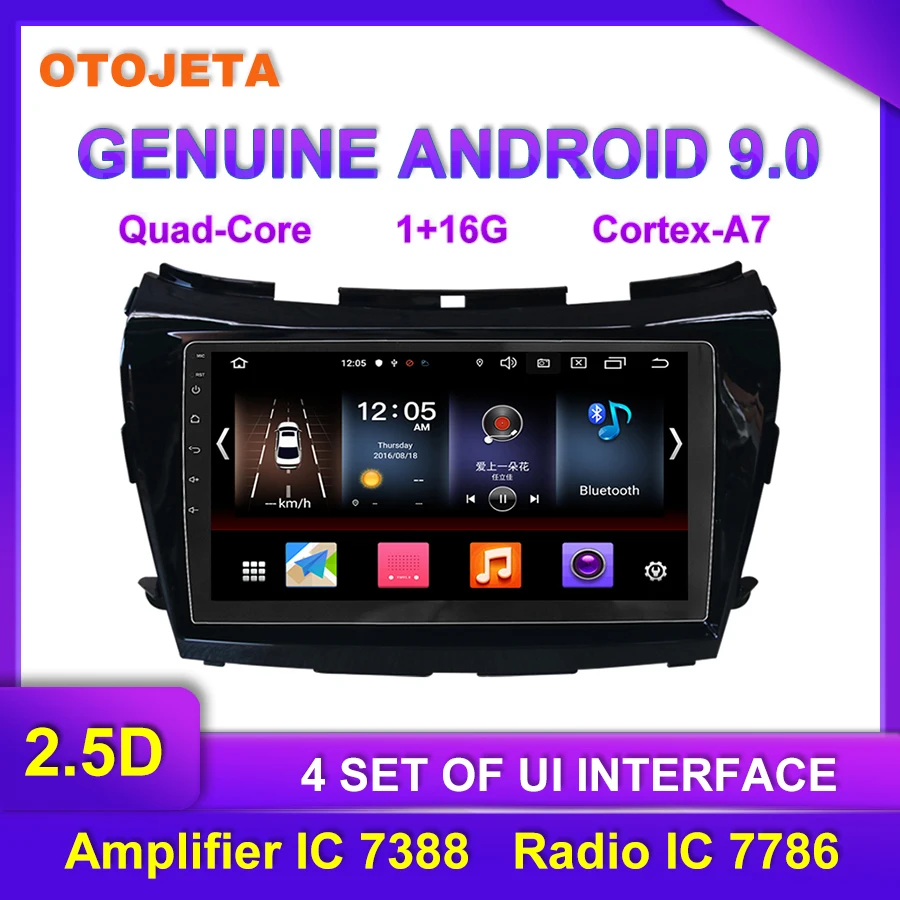 Прямая с фабрики OTOJETA Android 9,0 Автомобильный мультимедийный радио для NISSAN МУРАНСКОГО gps навигация по Bluetooth магнитофон