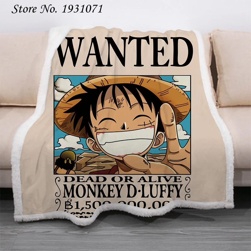 Флисовое одеяло с 3D принтом популярное аниме цельный плед для кровати толстое