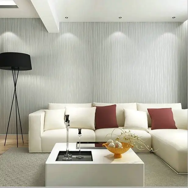 

3d Self-adhesive Wallpaper Non-woven Fabric Pure Color Stripe Waterproof TV Background Wall Paper Living Room Bedroom Dormitory