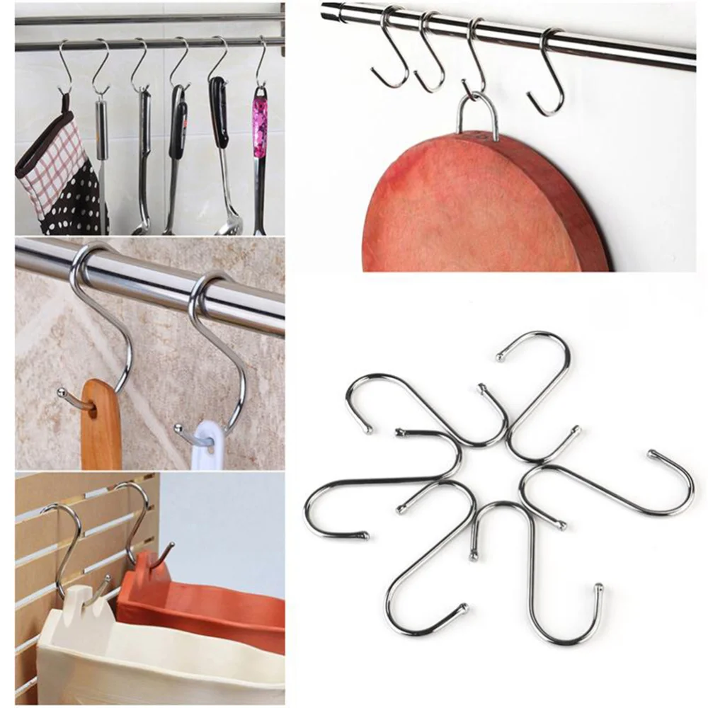 

30pcs Magnetic Durable S-shaped Anti-rust Metal Hangers Metal Hooks Pothooks - Size